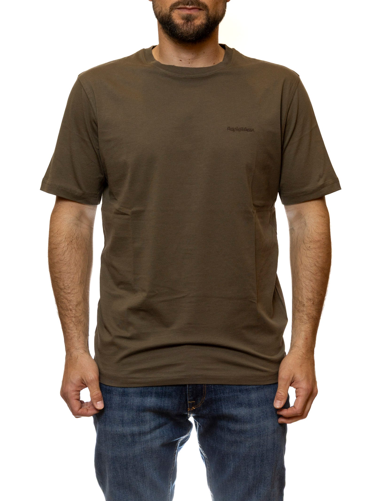 REFRIGIWEAR girocollo cotone marrone T62800 HALEN-H01500 