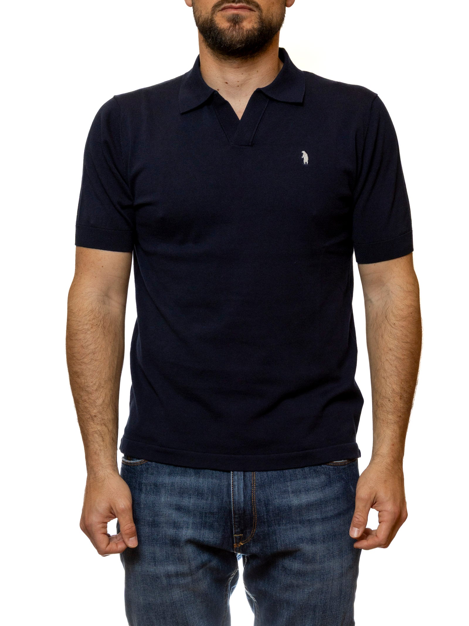 REFRIGUE polo knit blu R5009M261 KNIT-NAVY 