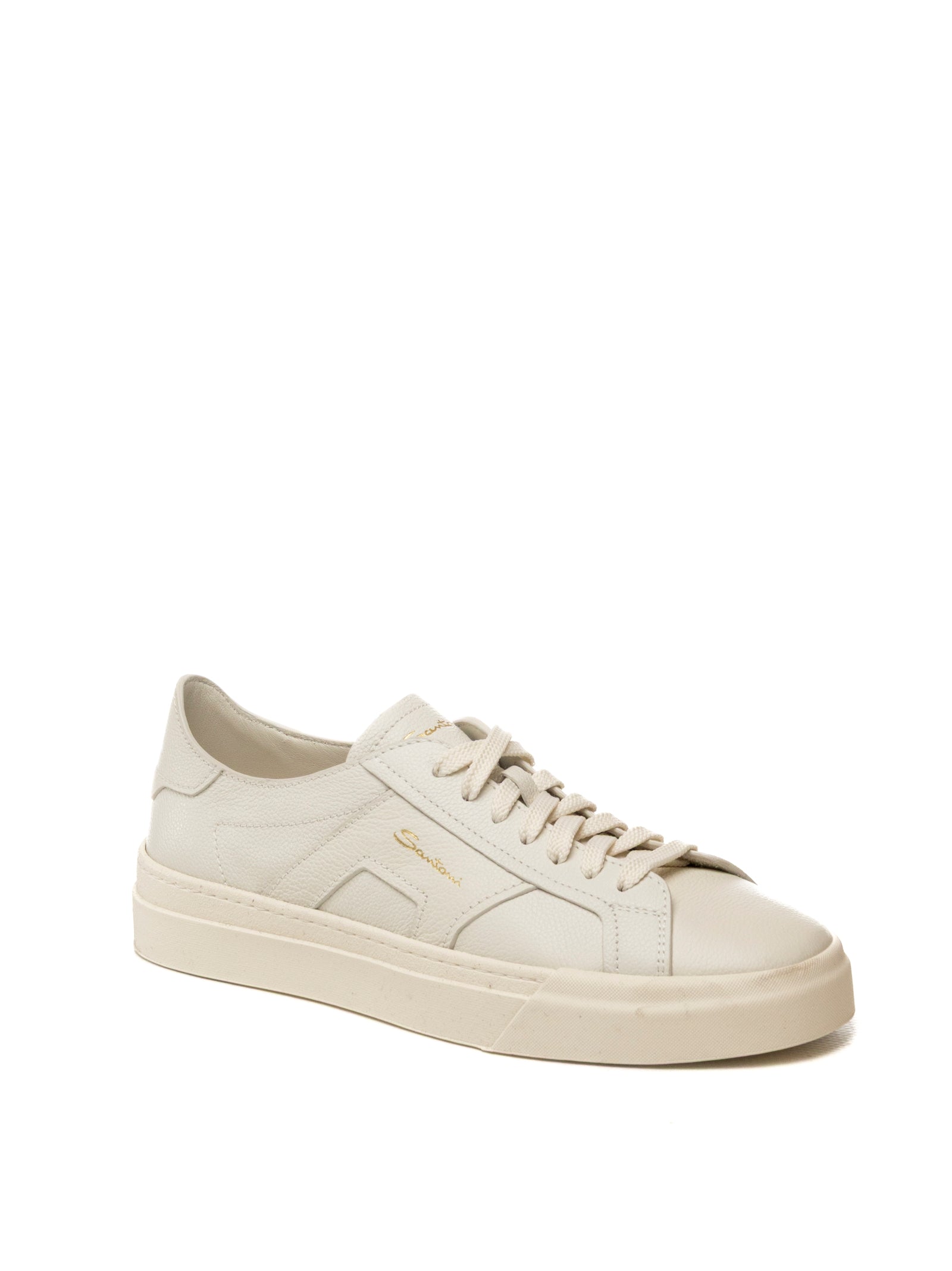 SANTONI Sneaker pelle bianco 21967 WHITE-148 
