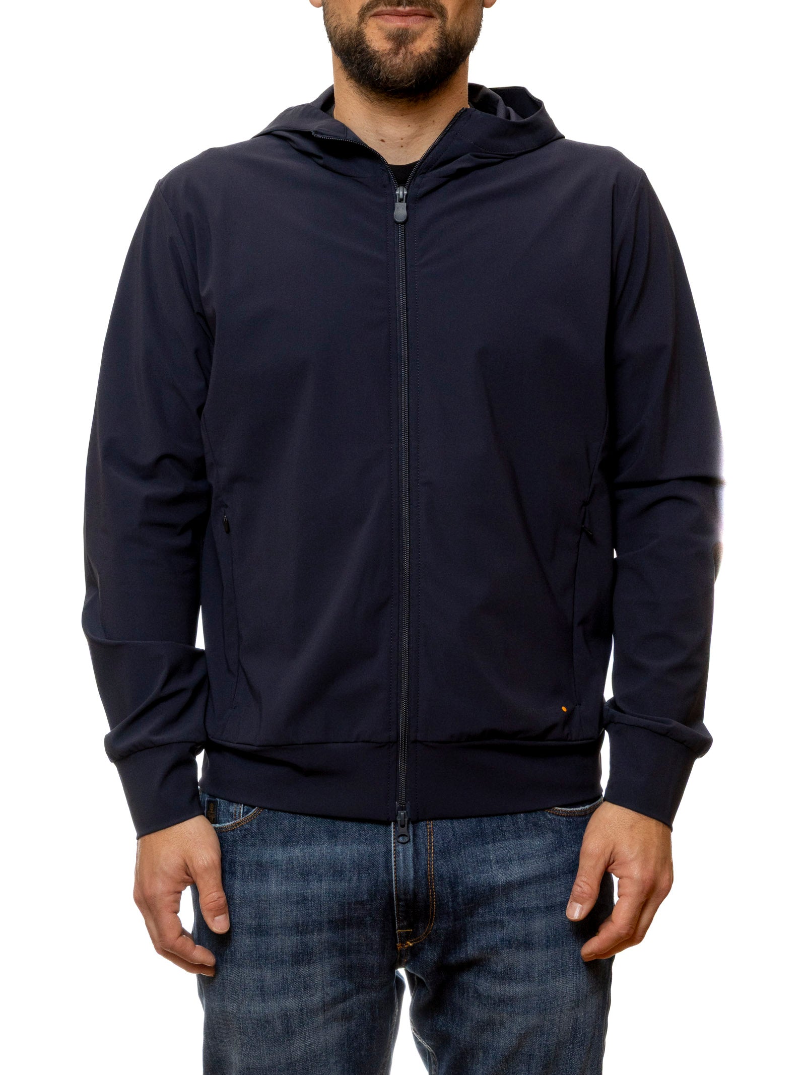 SAVE THE DUCK giubbino fyi hoodie blu DF1642M FYI HOODIE-90000 