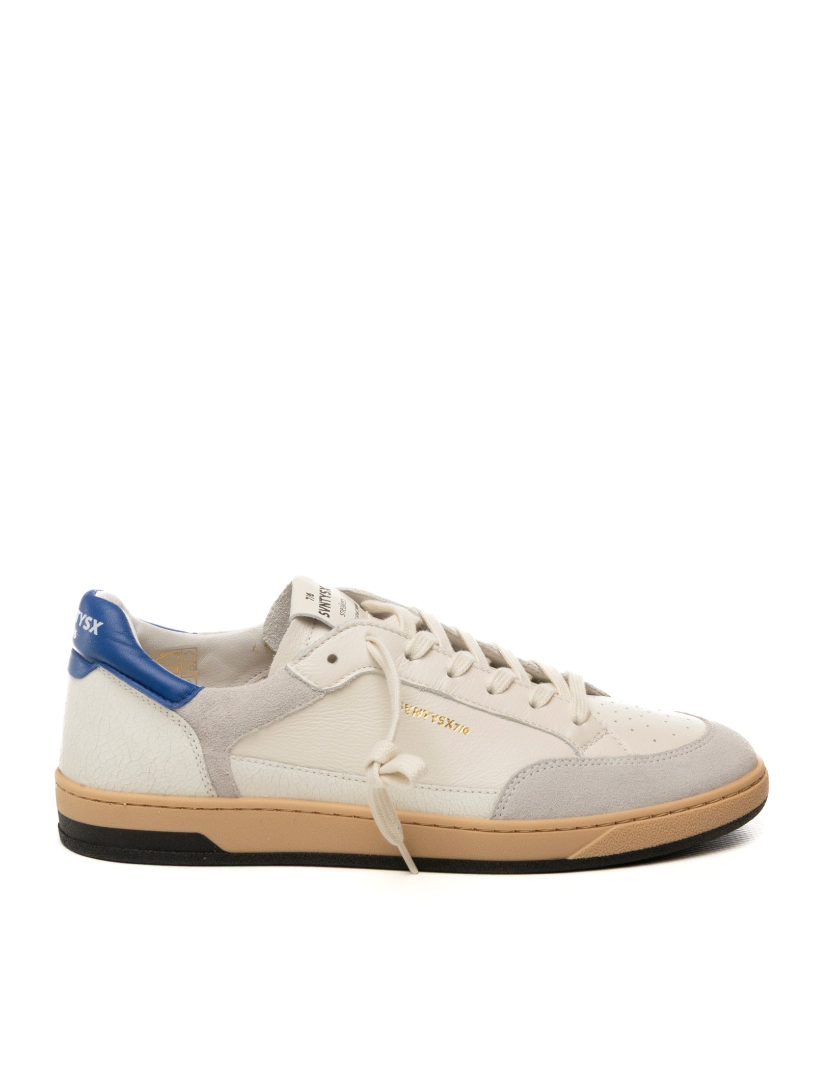 THE 76 Sneaker stay bianco/blu STAY U PELLE-BIA/BLUE 