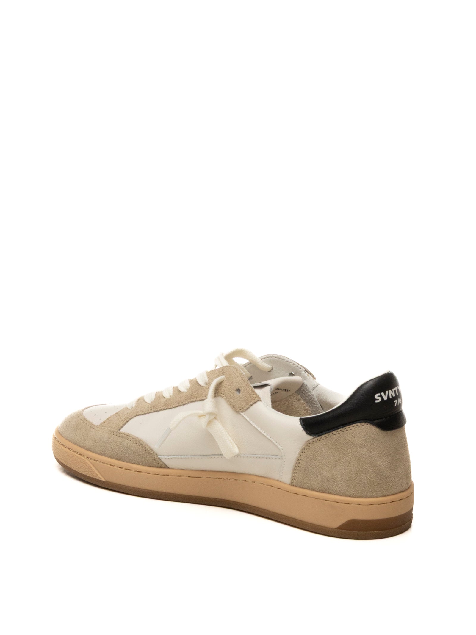 THE 76 Sneaker stay bianco/nero STAY U PELLE-BIA/NERO 