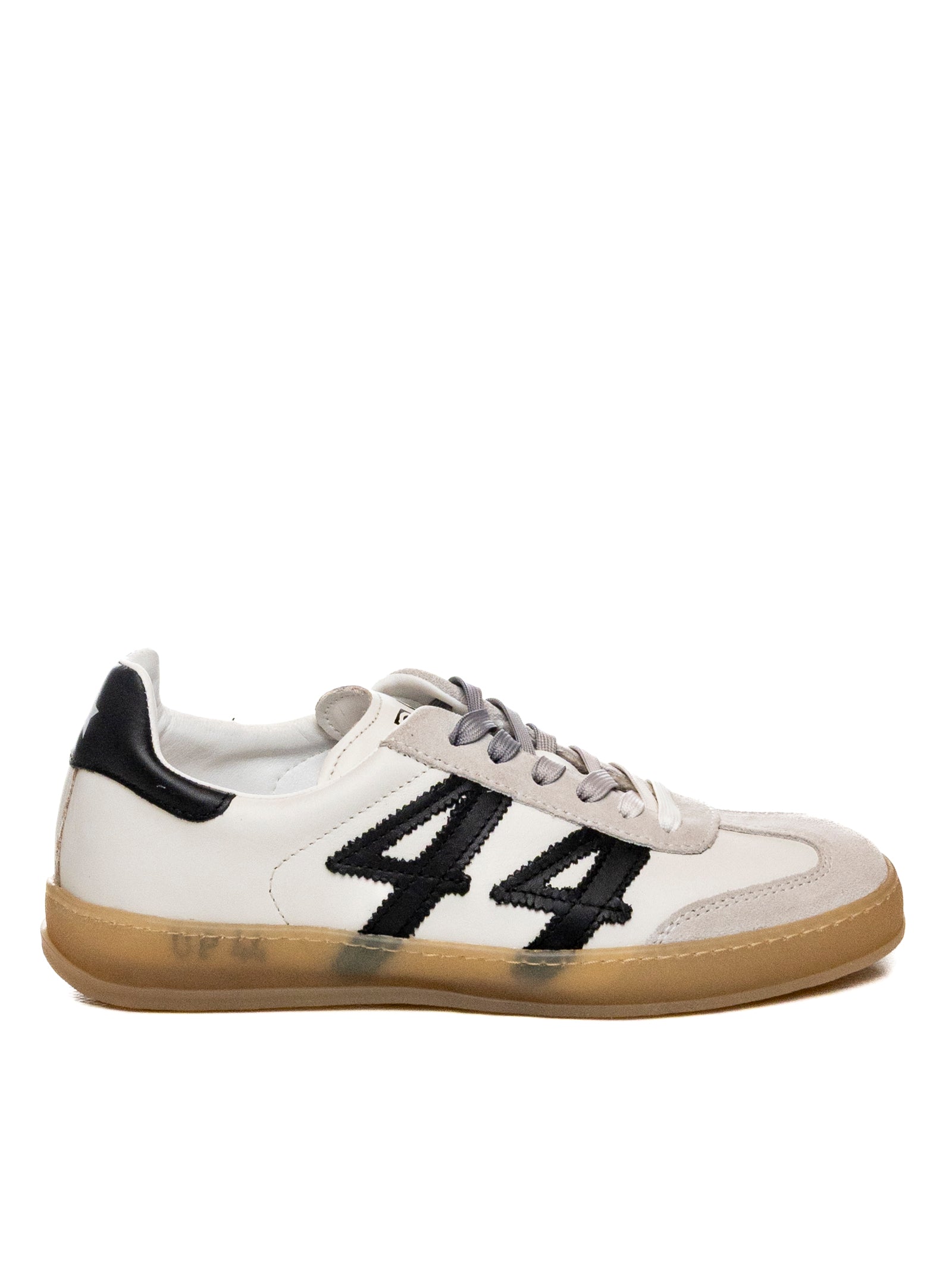UP44 sneaker bianco/nera W6 PEL/SUE-BIA/NERO 