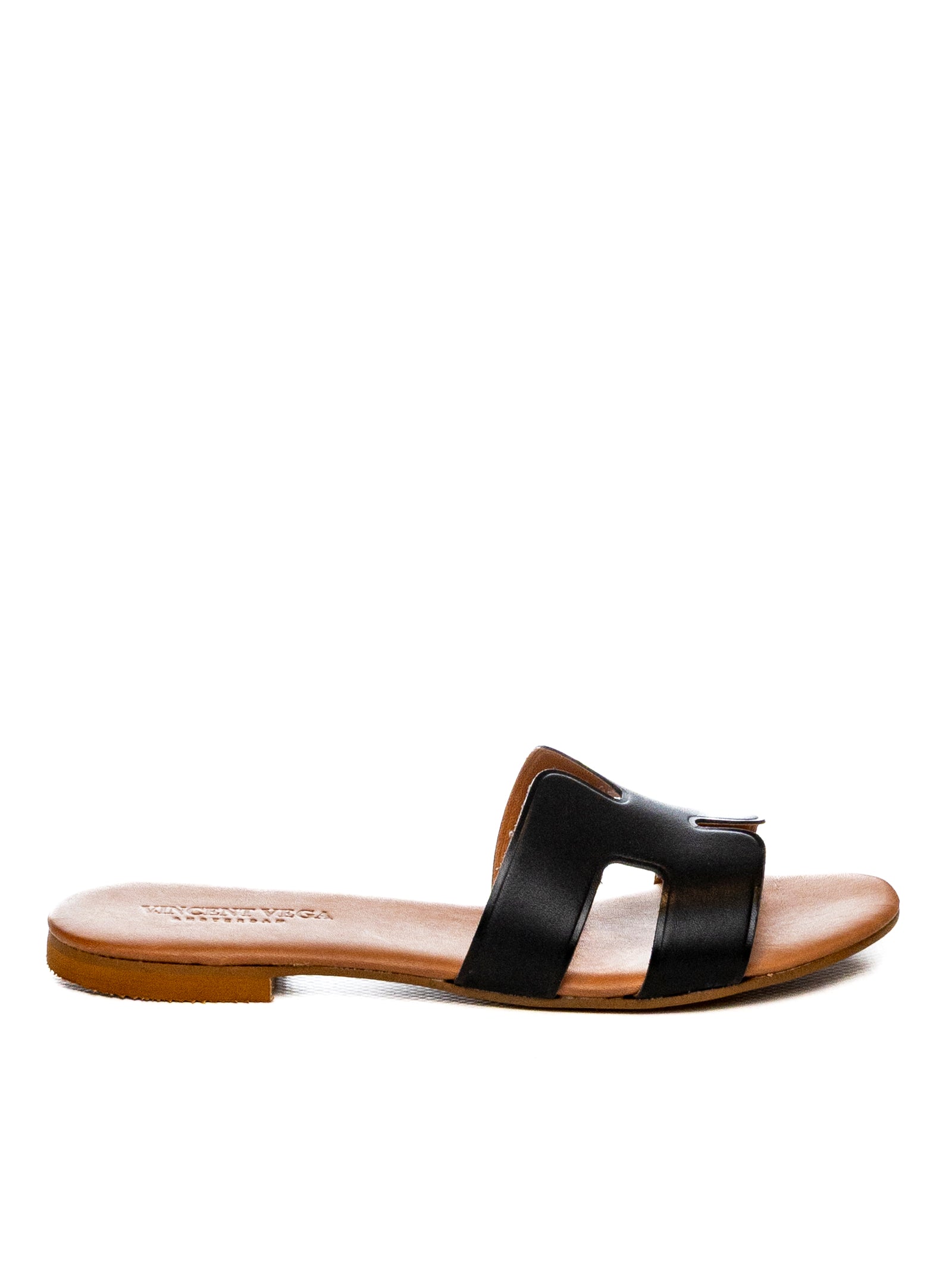 VINCENT VEGA Sandalo pelle nero P106 HD VIT-NERO 