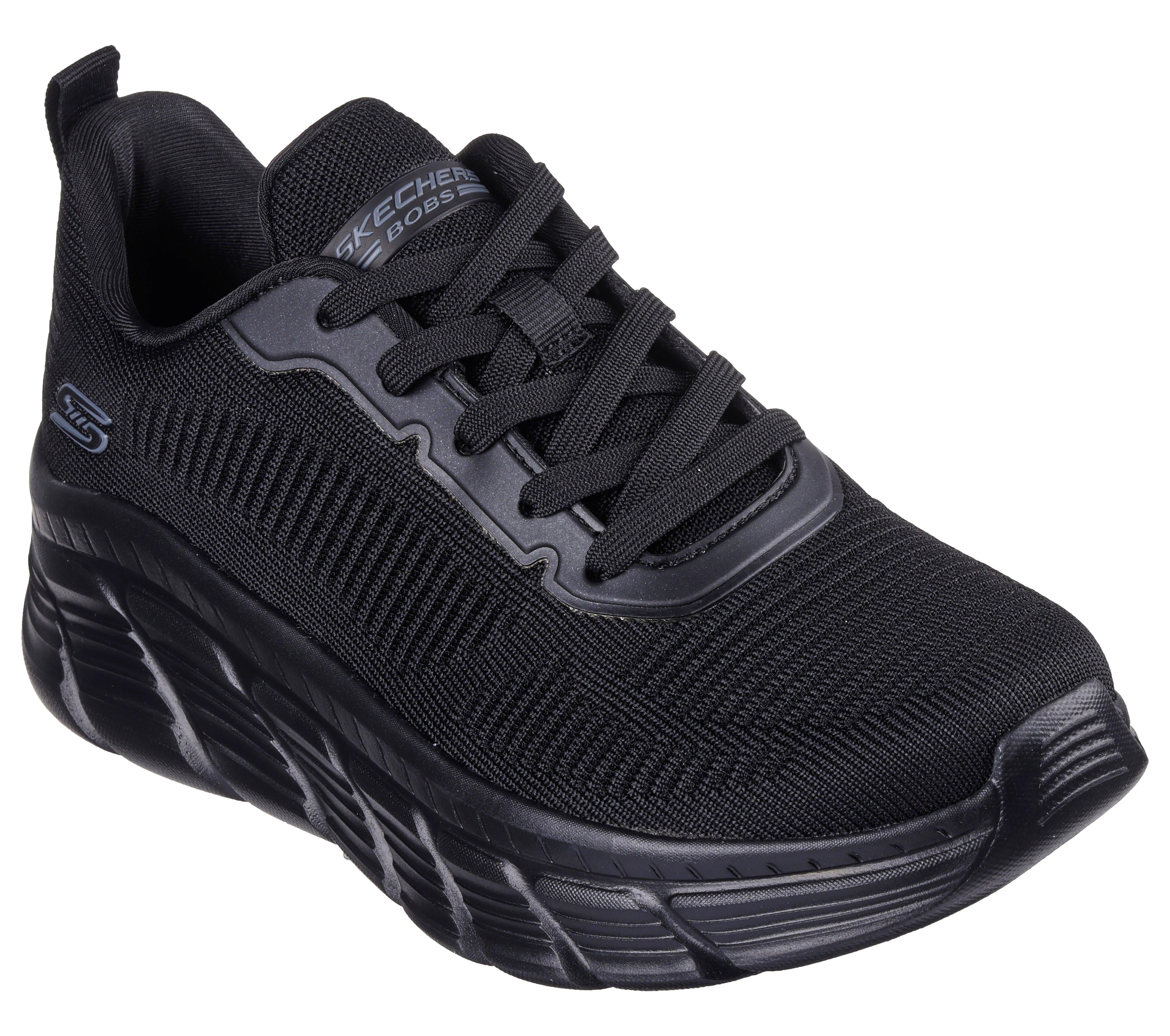 SKECHERS Slip-on bob mesh nero 117385 BOBS B FLEX-BBK 