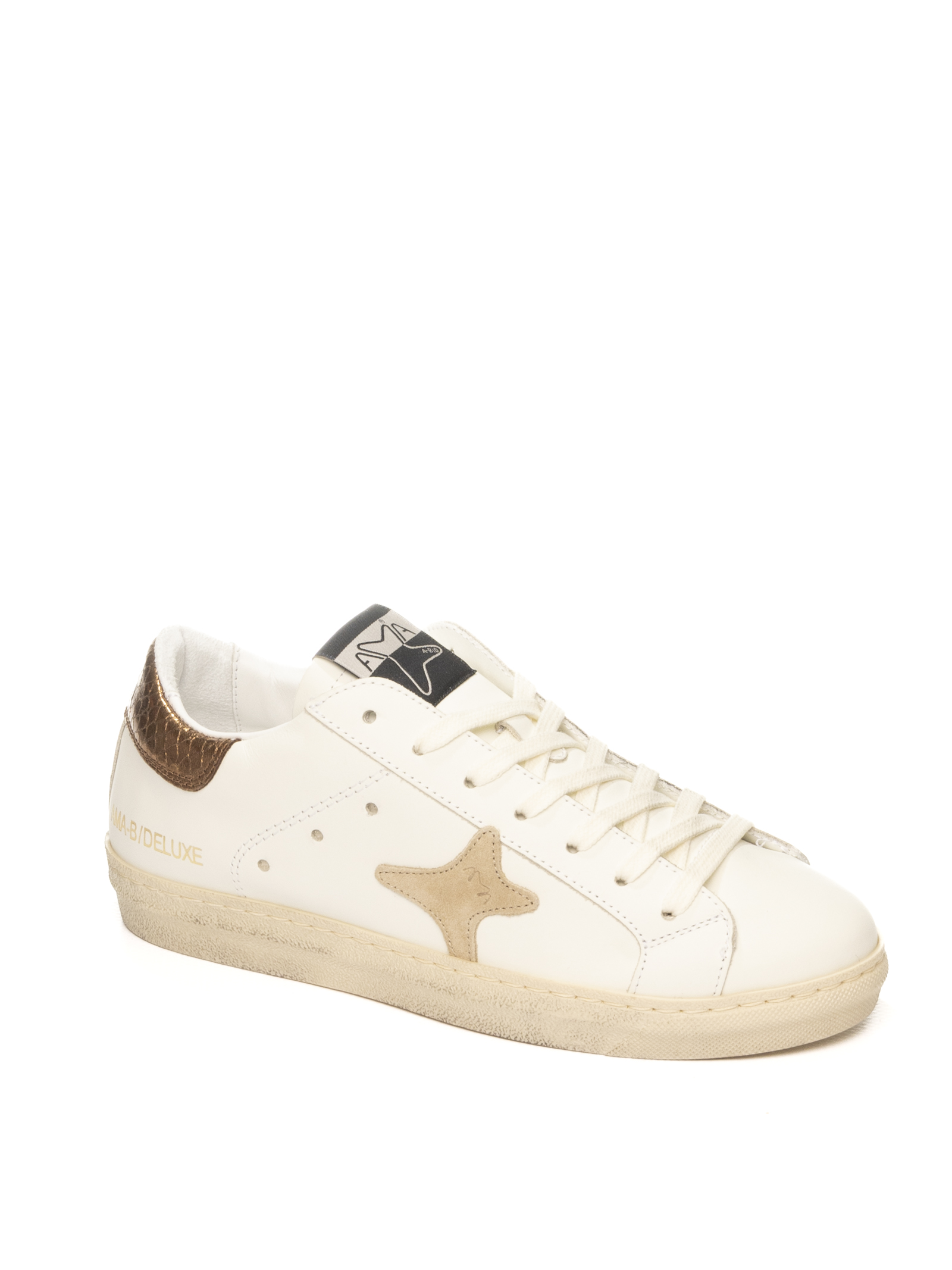 Beige/white leather sneaker - AMA BRAND DELUXE - Pk by Paskal