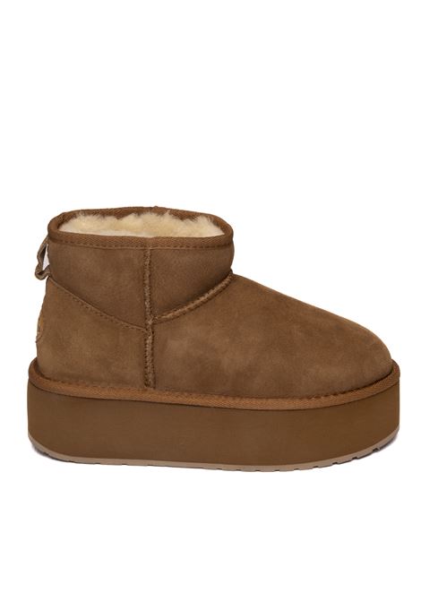 Stivaletto montone chestnut EMU | W13082STINGERFLAT-CHESTNUT