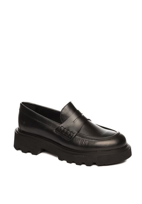 Mocassino pelle nero FRAU | 85N1SETA-NERO