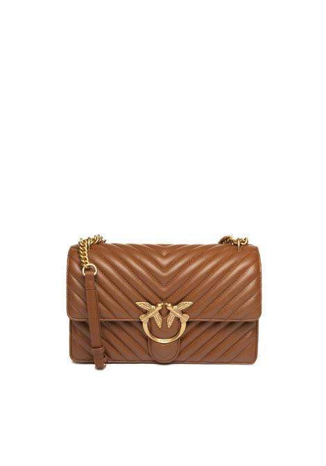 borsa classic love bag one chevron cuoio/oro PINKO | 100941A0GK-ONECLASSIC-L48Q