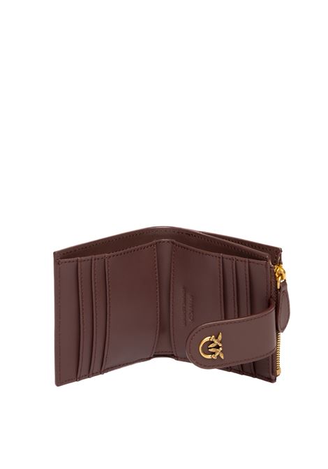 portafoglio piccolo cioccolato/oro PINKO | 103610-A0F1MULTIWALLET-L86Q