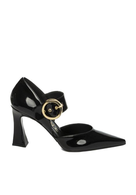 Burgundy buckle décolleté ALBANO | 2900VERN-NERO