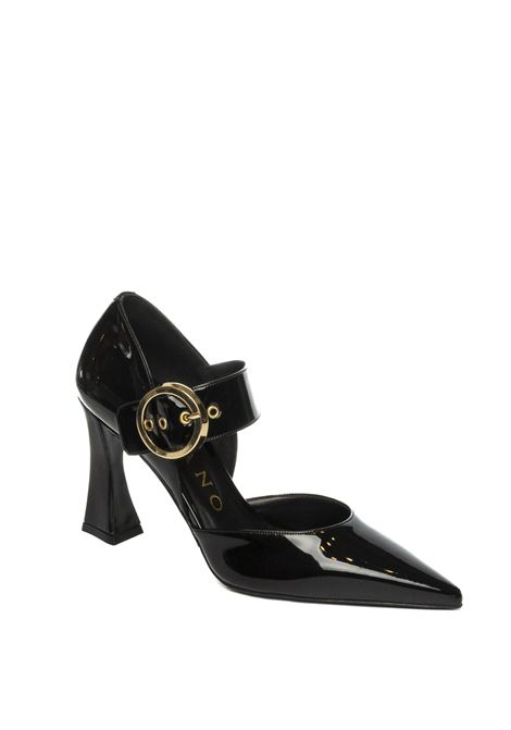 Burgundy buckle décolleté ALBANO | 2900VERN-NERO