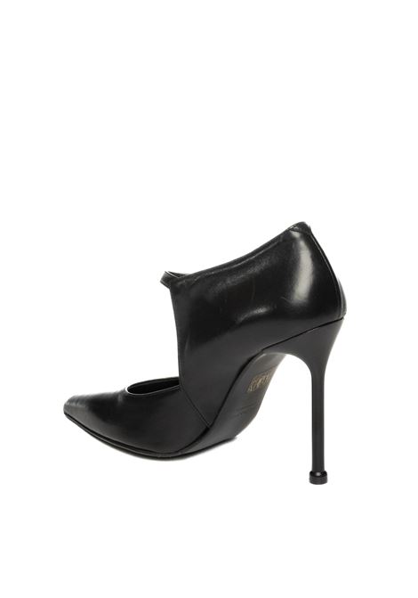 Black leather décolleté ALBANO | 2926VIT-NERO
