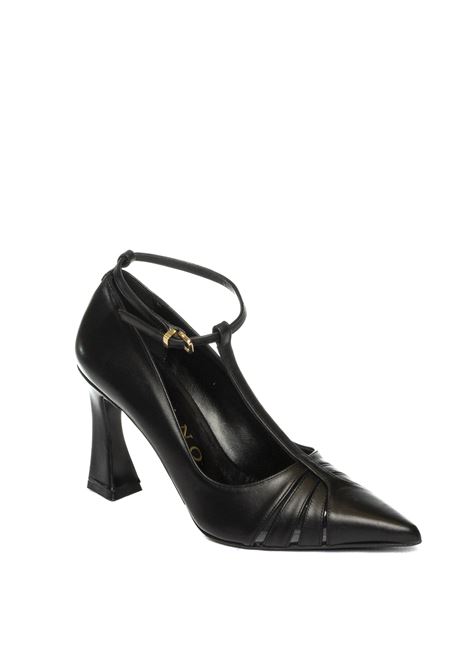 Black leather décolleté ALBANO | 2939VIT-NERO