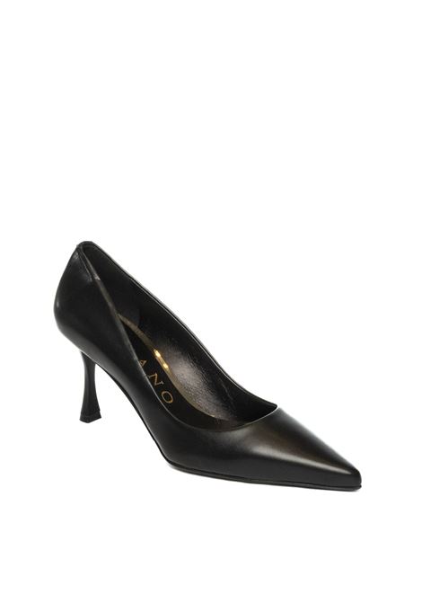 Black leather décolleté ALBANO | 2962VIT-NERO