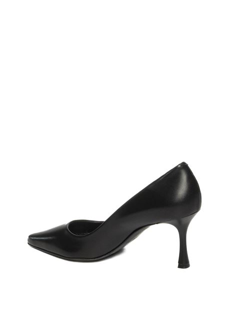 Black leather décolleté ALBANO | 2962VIT-NERO
