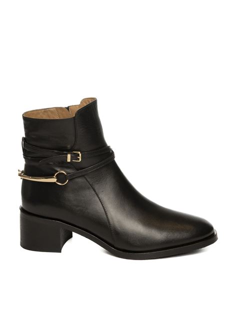 Black leather ankle boot ALBANO | 3007VIT-NERO