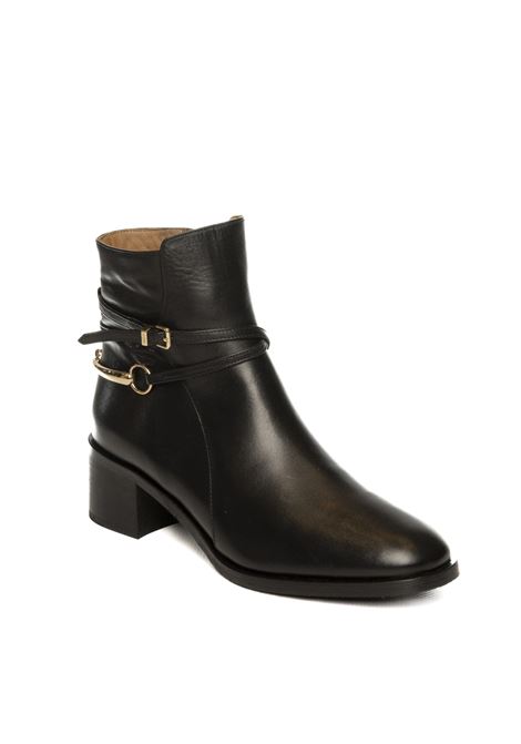 Black leather ankle boot ALBANO | 3007VIT-NERO