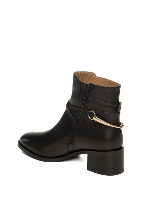 Black leather ankle boot ALBANO | 3007VIT-NERO