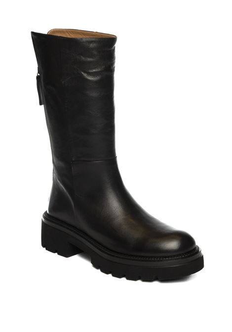 Black leather compact boot ALBANO | 3023VIT-NERO