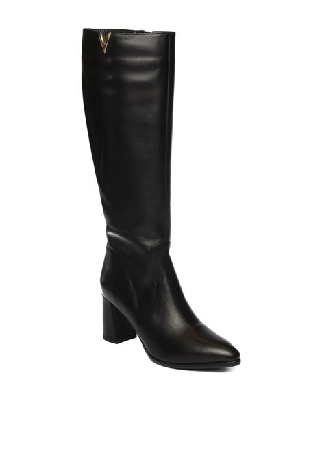Black leather boot ALBANO | 610VIT-NERO