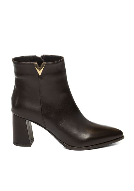 Dark brown leather ankle boot ALBANO | 612VIT-MORO