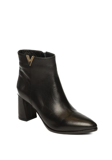 Black leather ankle boot ALBANO | 612VIT-NERO