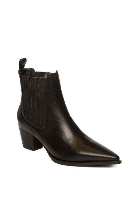 Dark brown leather texas boot ALBANO | 616VIT-MORO
