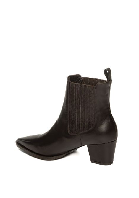 Dark brown leather texas boot ALBANO | 616VIT-MORO
