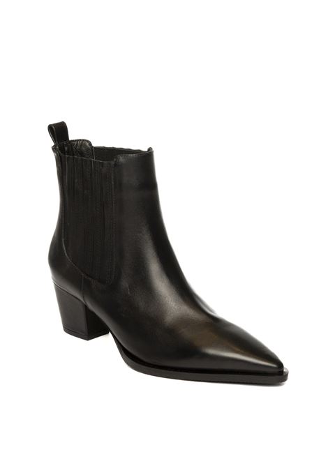 Black leather texas boot ALBANO | 616VIT-NERO