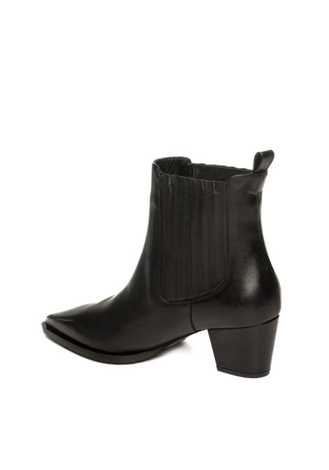Black leather texas boot ALBANO | 616VIT-NERO