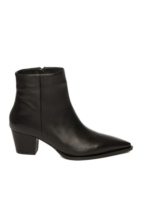 Black leather texas boot ALBANO | 618VIT-NERO