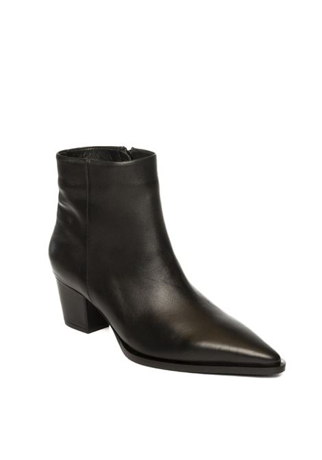 Black leather texas boot ALBANO | 618VIT-NERO