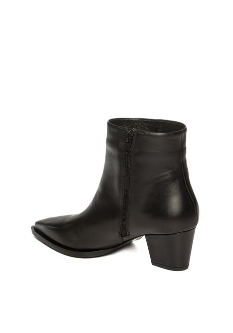 Black leather texas boot ALBANO | 618VIT-NERO