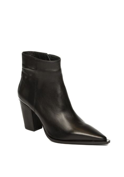 Black leather ankle boot ALBANO | 621VIT-NERO