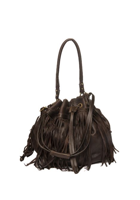 borsa a spalla camoscio ebano AS98 | 200788CAM-EBANO