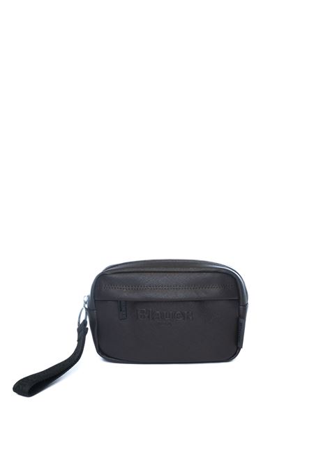 dark brown leather handbag BLAUER | GOY03/WALPELLE-D.BROWN