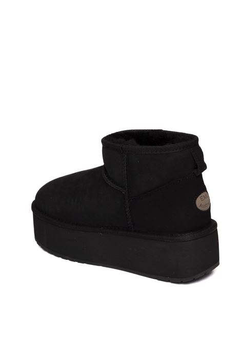 Black sheepskin ankle boot EMU | W13082STINGER.FLAT-BLK