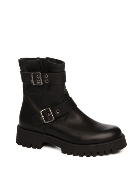 Black leather ankle boot FRAU | 56L3RIO-NERO