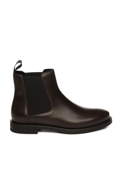 Dark brown leather chelsea boot FRAU | 98L3SETA-COFFEE