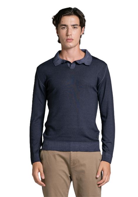 blue wool pullover IMPURE | NEILMERINO-BLU