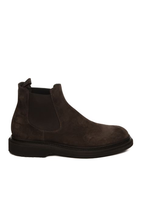 Dark brown suede ankle boot PANTANETTI | R16832SIRIO-MORO