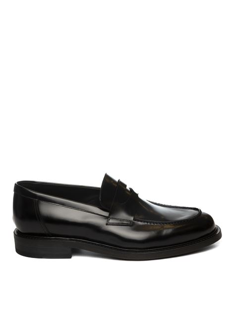 Black leather loafer PANTANETTI | 16920VISBY-NERO