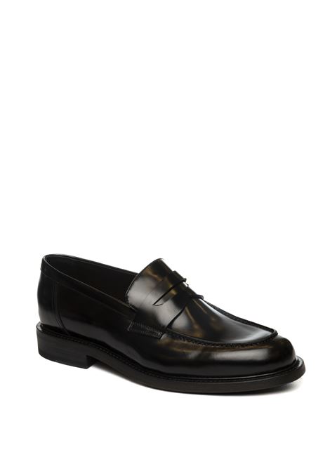 Black leather loafer PANTANETTI | 16920VISBY-NERO