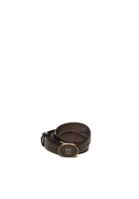 cintura round denamel marrone PINKO | 105466-A2QLROUNDENAMELH2-L74L