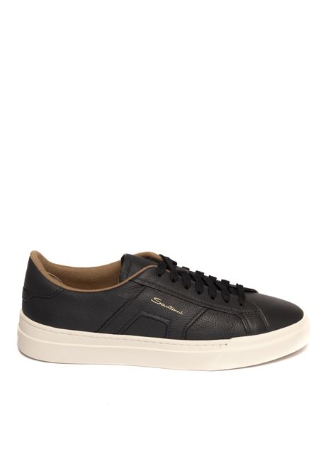blue double buckle sneaker SANTONI | 21967PELLE-U55