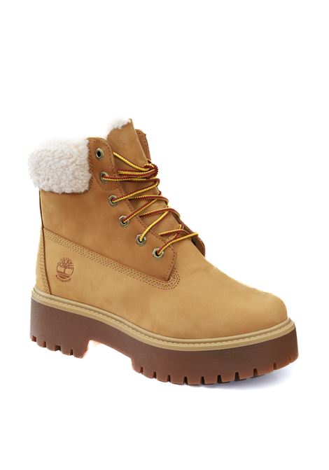 Yellow platform fur ankle boot TIMBERLAND | TB0A2PU67541SHEARLINGBOOT-WHEAT