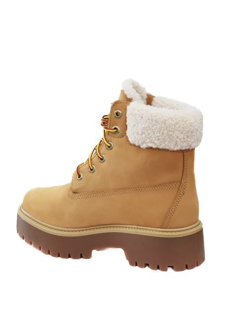 Yellow platform fur ankle boot TIMBERLAND | TB0A2PU67541SHEARLINGBOOT-WHEAT