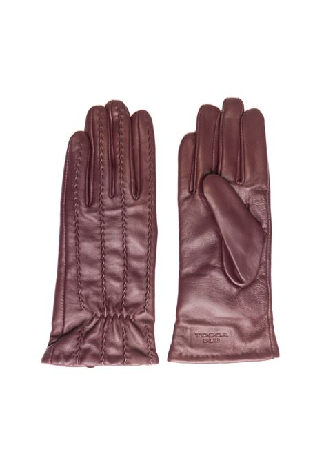 burgundy leather gloves TOSCABLU | 60G01PELLE-C23