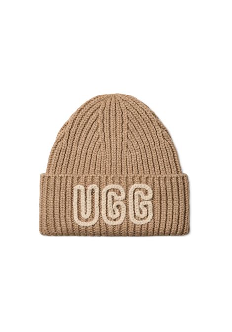 beige wool hat UGG | CHUNKYCRAFTEDLANA-WPPP